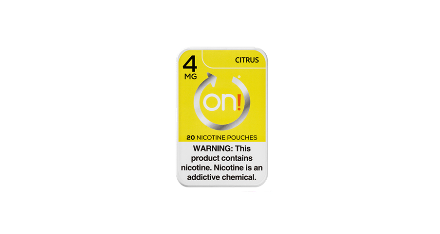 On! Citrus nicotine pouches 4mg