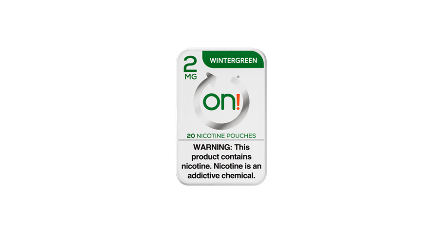 On! Wintergreen nicotine pouches 2mg